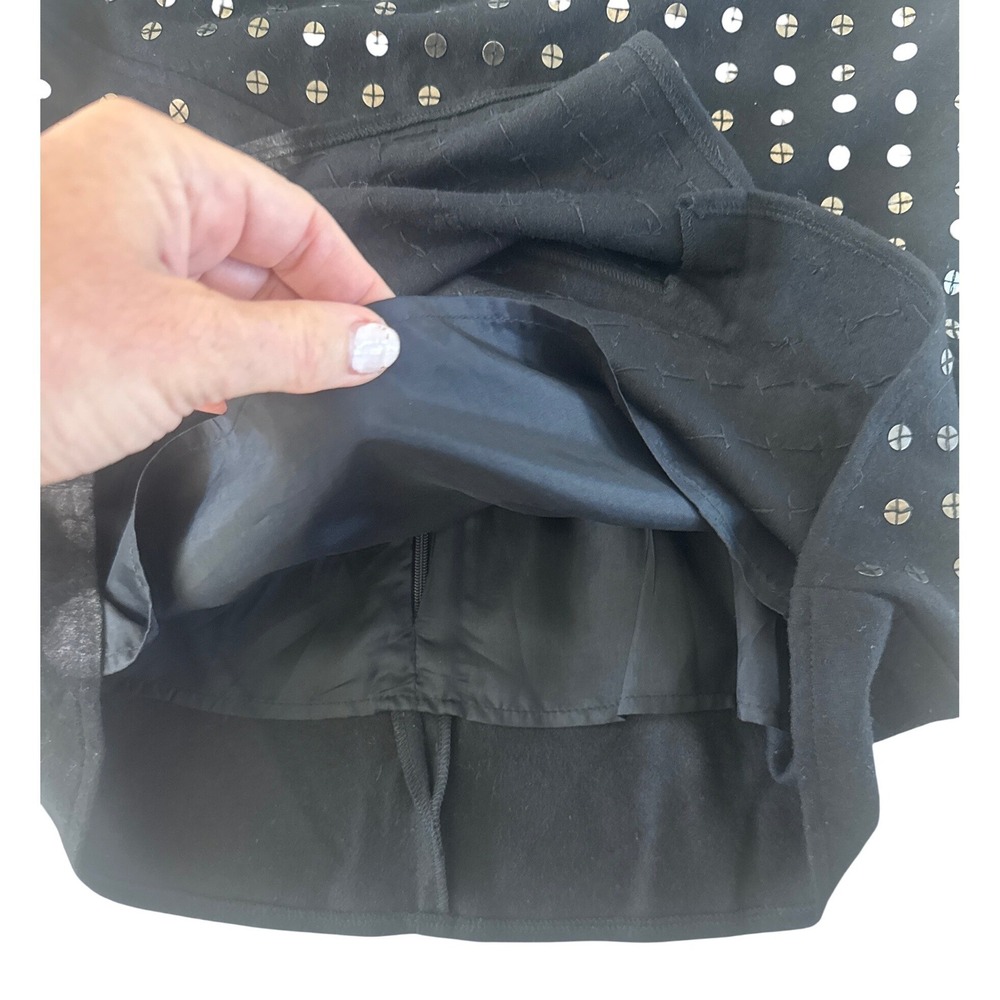 INTERMIX MARISSA WEBB Kristianne High Low Vest Black Sequin Wool Blend XS NWD‎ - Picture 7 of 12